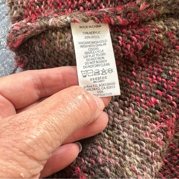Prana Cardigan Ombre Earth Tones Longline Knit Bell Sleeves Fit & Flare Size M - Picture 12 of 12